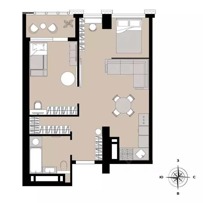 2-к кв. Приморский край, Владивосток Енисейская ул. (45.04 м) - Фото 2