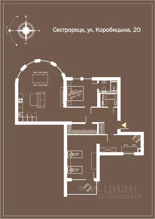 2-к кв. Санкт-Петербург, Санкт-Петербург, Сестрорецк ул. Коробицына, ... - Фото 2