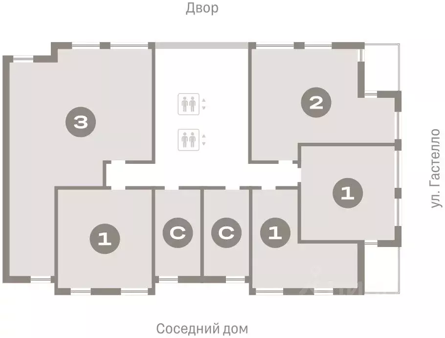 2-к кв. Свердловская область, Екатеринбург ул. Гастелло, 19А (65.82 м) - Фото 1