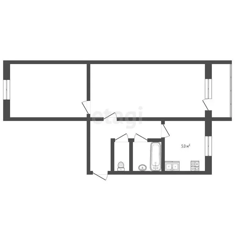 2-комнатная квартира: Троицк, проспект Культуры, 16 (43.4 м) - Фото 1