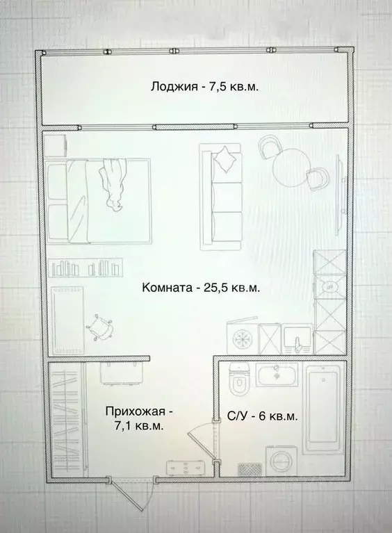 Студия Иркутская область, Иркутск ул. Александра Невского, 97/1 (46.1 ... - Фото 2