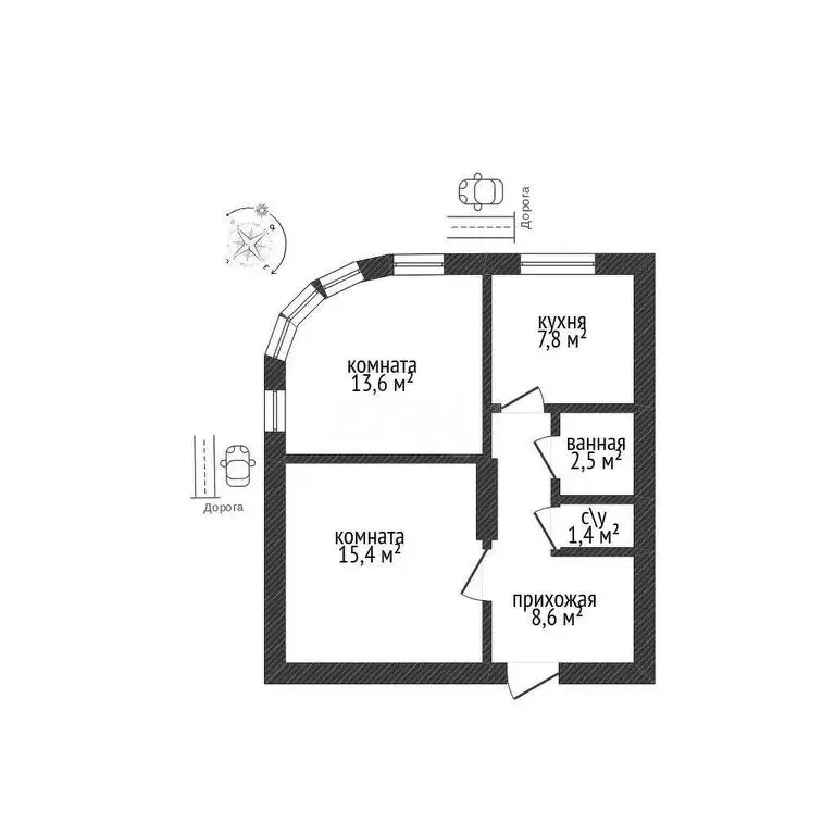 2-комнатная квартира: Майкоп, Краснооктябрьская улица, 19 (49.5 м) - Фото 0