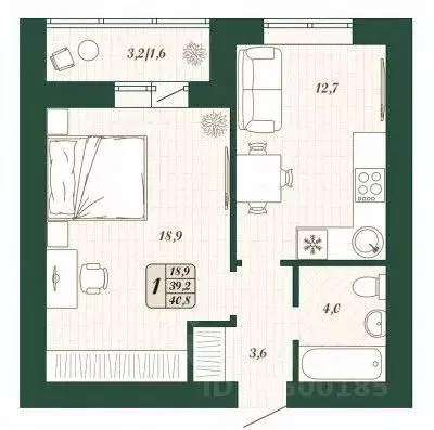 1-к кв. Самарская область, Волжский район, Смышляевка городское ... - Фото 1