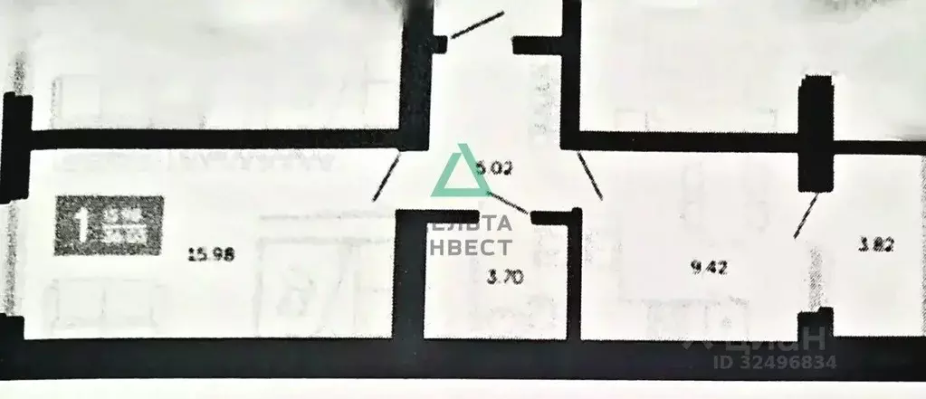 1-к кв. Башкортостан, Уфа ул. Генерала Ишбулатова, 8 (34.0 м) - Фото 2