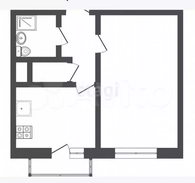 1-к. квартира, 40 м, 10/10 эт. - Фото 0
