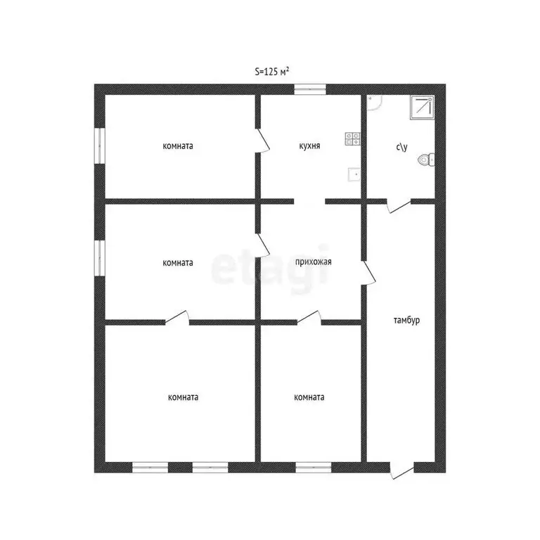 Дом в деревня Новоуфимск, Берёзовая улица (125 м) - Фото 1