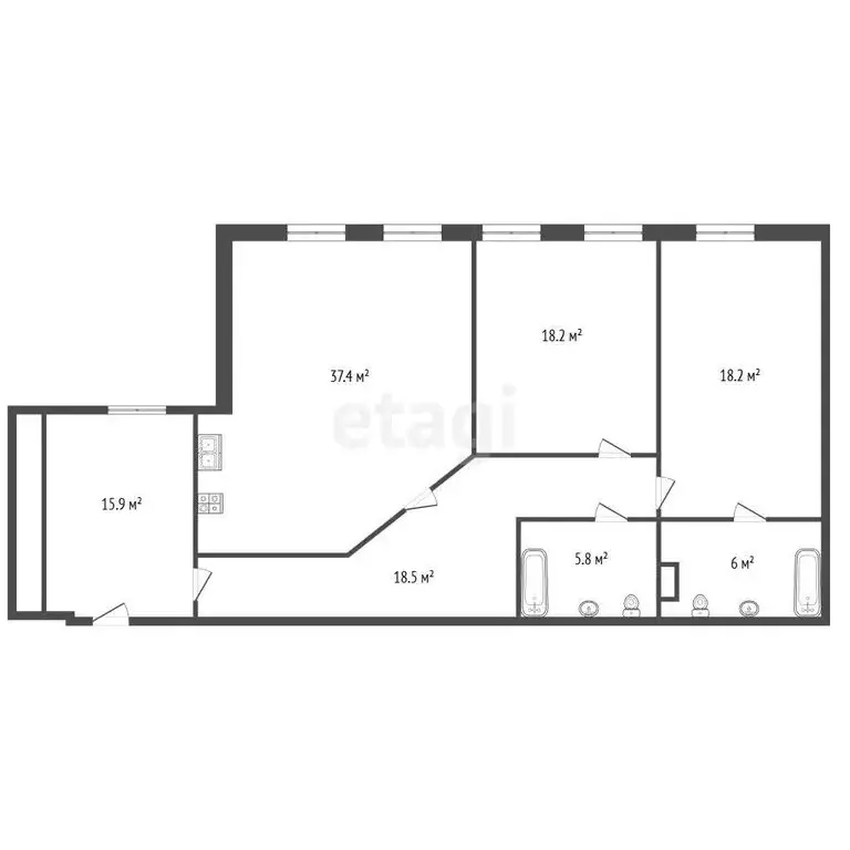 2-комнатная квартира: Санкт-Петербург, 13-я линия Васильевского ... - Фото 1