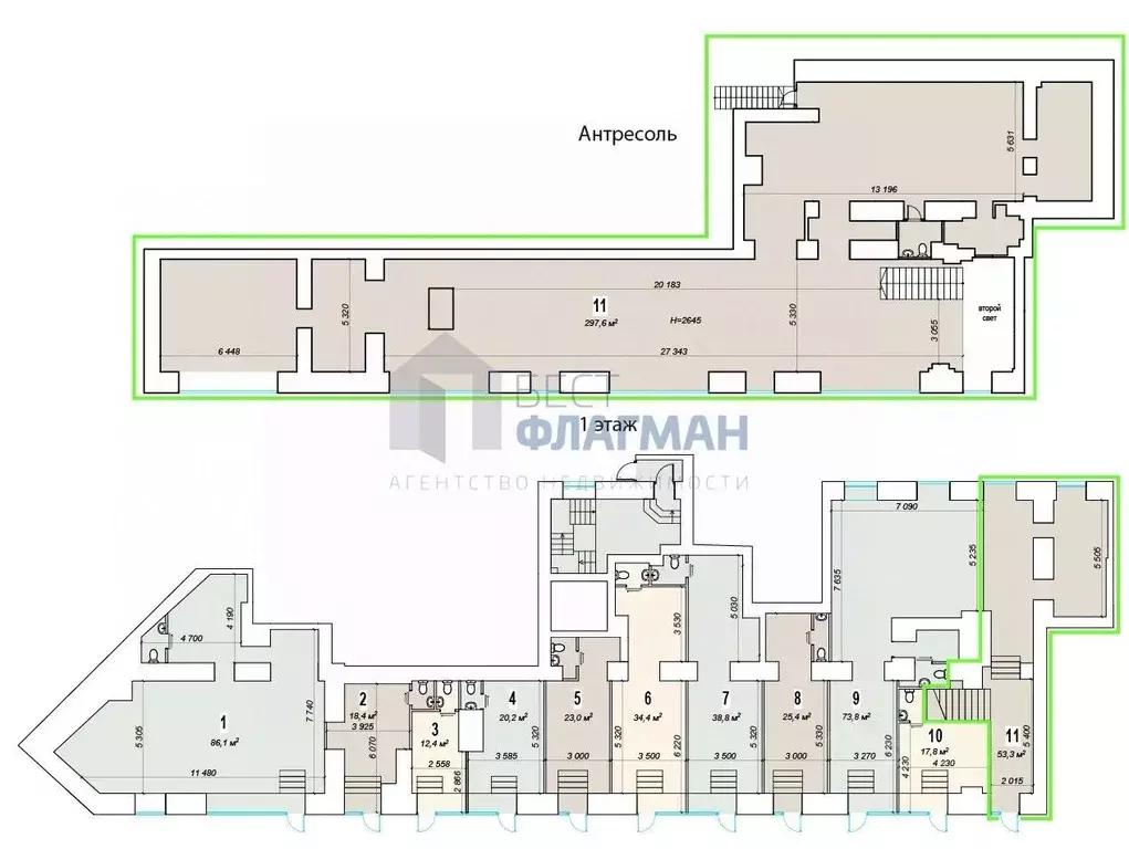Помещение свободного назначения в Москва Ленинский просп., 70/11 (351 ... - Фото 2