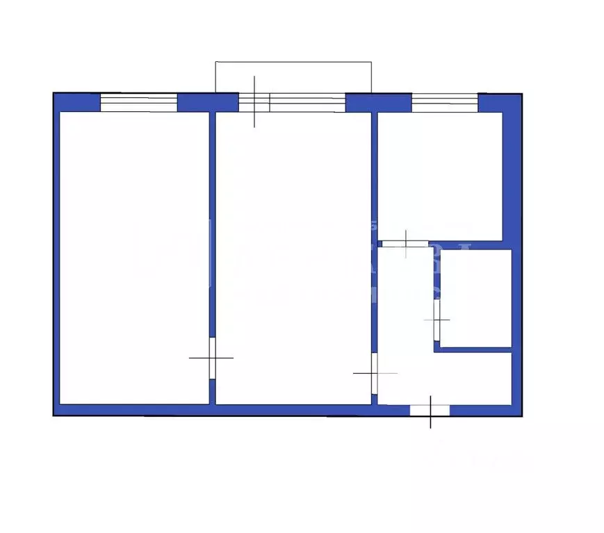 2-к кв. Кемеровская область, Ленинск-Кузнецкий ул. Пушкина, 1 (41.8 м) - Фото 2