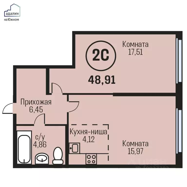 2-к кв. Алтайский край, Барнаул городской округ, Южный рп тракт Южный, ... - Фото 1