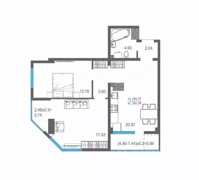2-к кв. Крым, Ялта ул. Кирова, 155Ак2 (64.07 м) - Фото 1