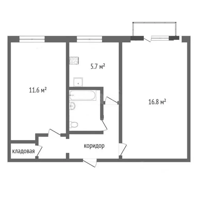 2-к кв. Вологодская область, Вологда ул. Кирова, 41 (43.5 м) - Фото 0