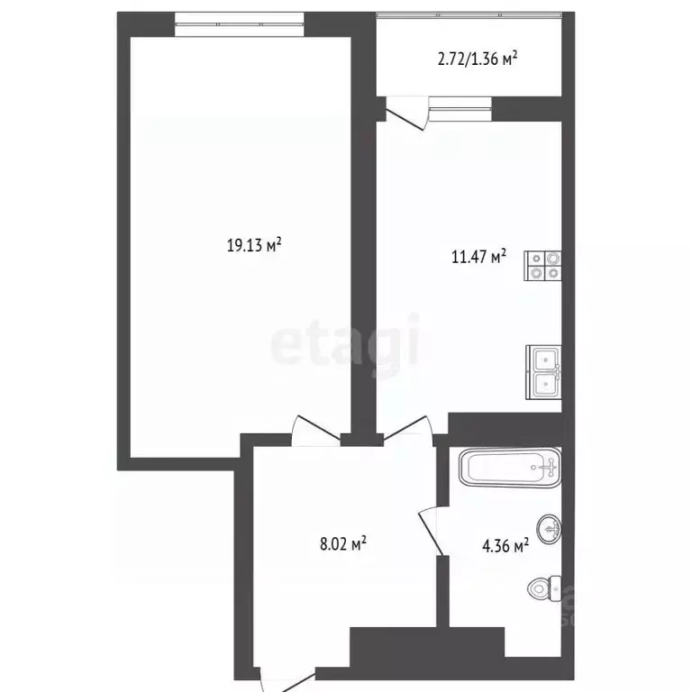 1-к кв. Самарская область, Самара Пролетарская ул., 150 (44.0 м) - Фото 2