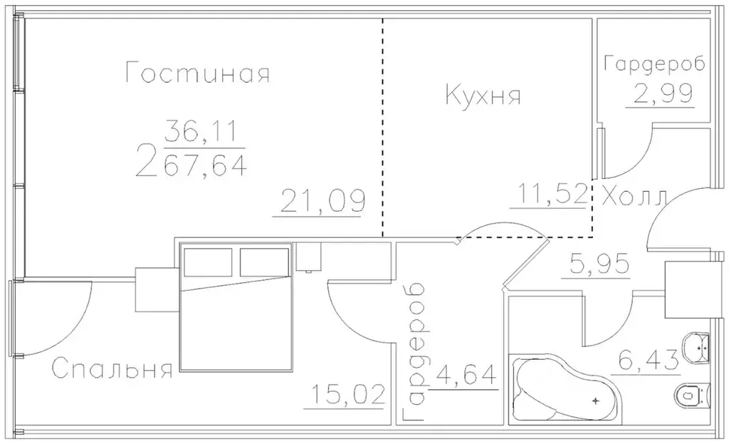 1-к кв. Воронежская область, Воронеж ул. Куколкина, 18 (69.7 м) - Фото 0