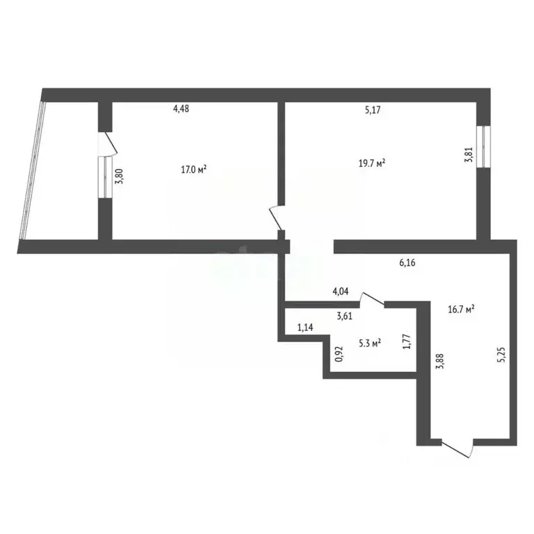 1-к кв. Амурская область, Благовещенск ул. Мухина, 53/3 (60.0 м) - Фото 1