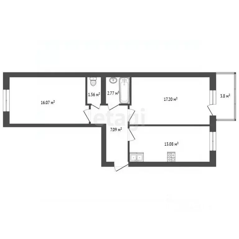 2-к кв. Ярославская область, Ярославль ул. Панина, 3А (58.2 м) - Фото 2