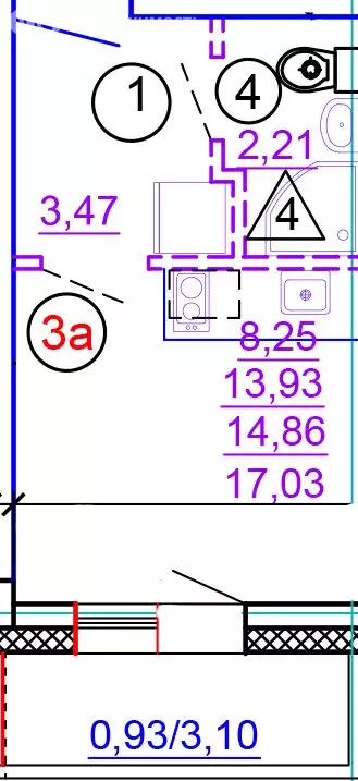 Квартира-студия: Тверь, Медовая улица, 9к6 (17.05 м) - Фото 1
