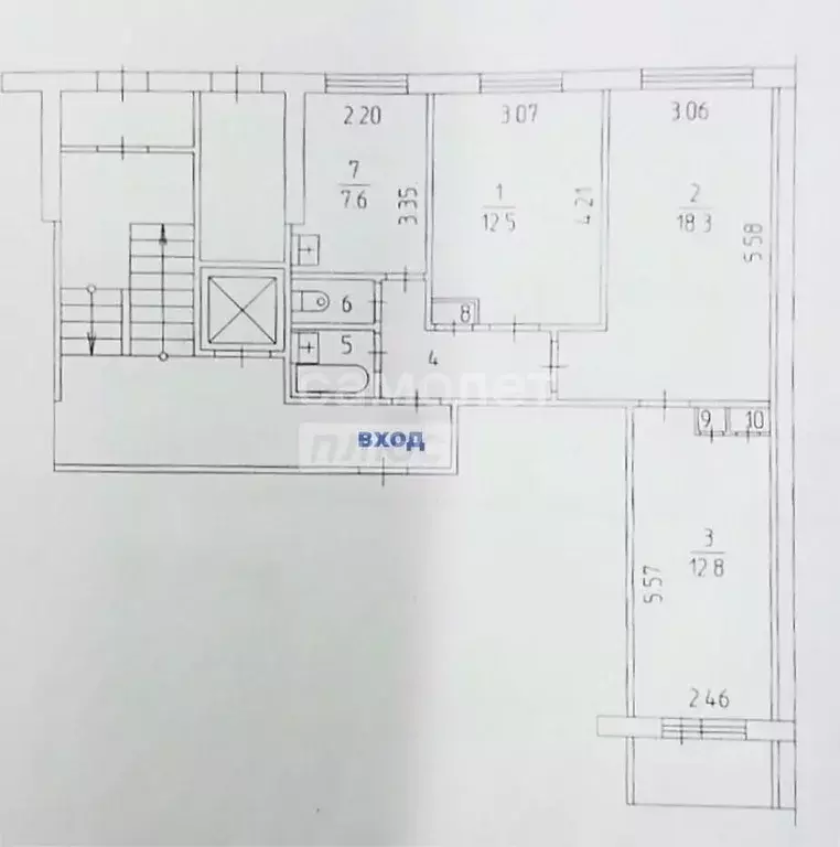3-к кв. Пермский край, Пермь ул. Маршала Толбухина, 16 (60.4 м) - Фото 2
