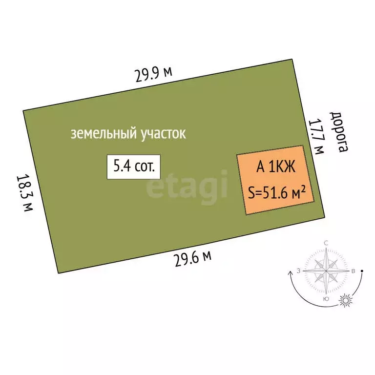 Дом в Тюмень, Трактовая улица (51.6 м) - Фото 1