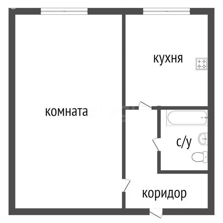 1-комнатная квартира: Курган, улица Урицкого, 151 (30.2 м) - Фото 0