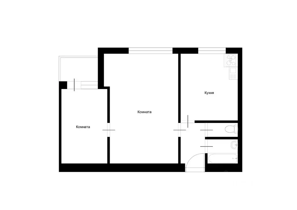 2-к кв. Курская область, Курск ул. Красный Октябрь, 7 (40.5 м) - Фото 1