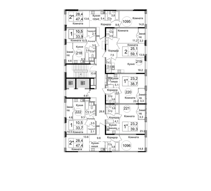 2-к квартира, 47.4 м - Фото 1