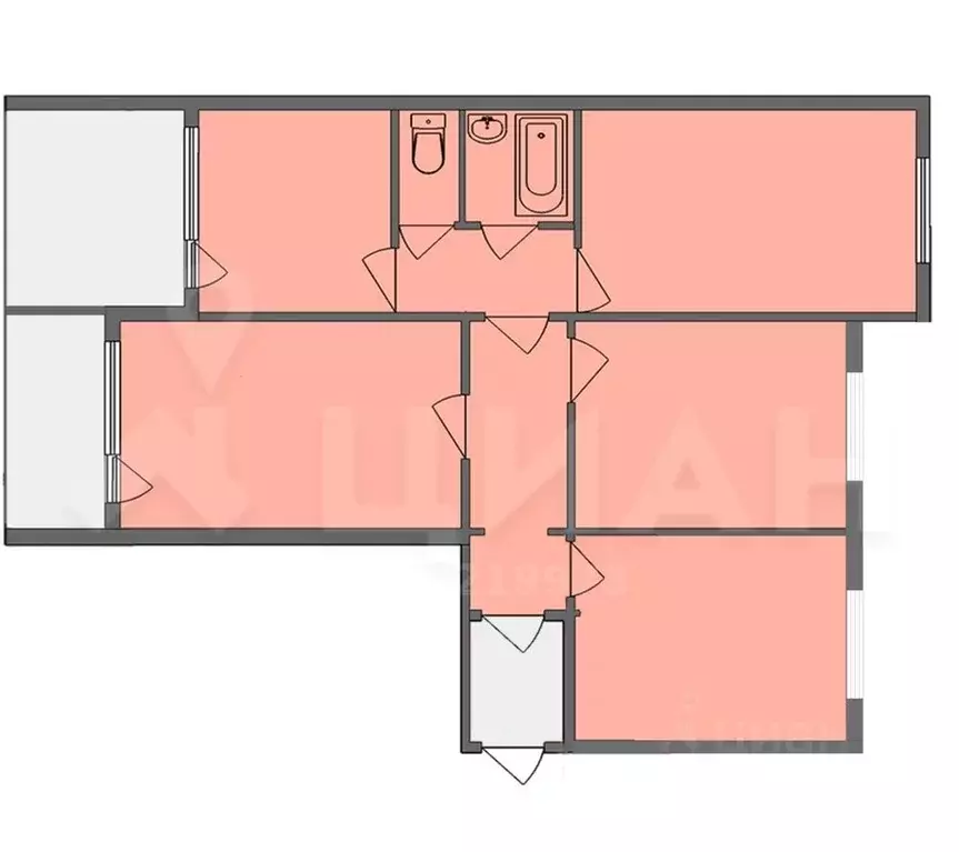 4-к кв. Самарская область, Тольятти ул. Мира, 89 (78.0 м) - Фото 1