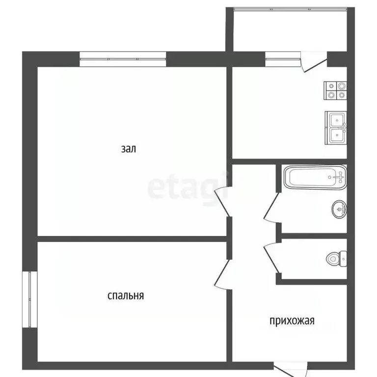 2-к кв. Мордовия, Саранск Мордовская ул., 35к192 (52.0 м) - Фото 1