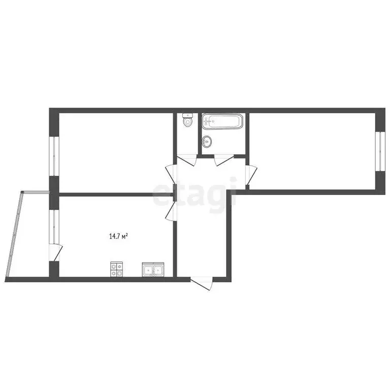 2-комнатная квартира: Раменское, Крымская улица, 7 (63.2 м) - Фото 1