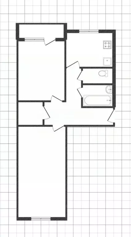 2-к кв. Липецкая область, Липецк Московская ул., 43 (43.6 м) - Фото 2