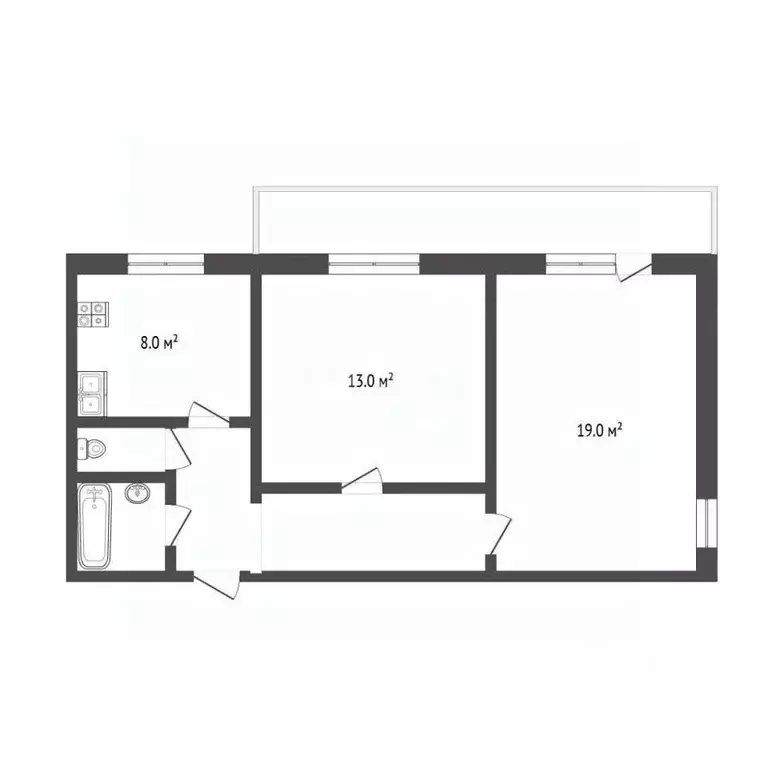 2-к кв. Крым, Феодосия ул. Дружбы, 42в (53.8 м) - Фото 2