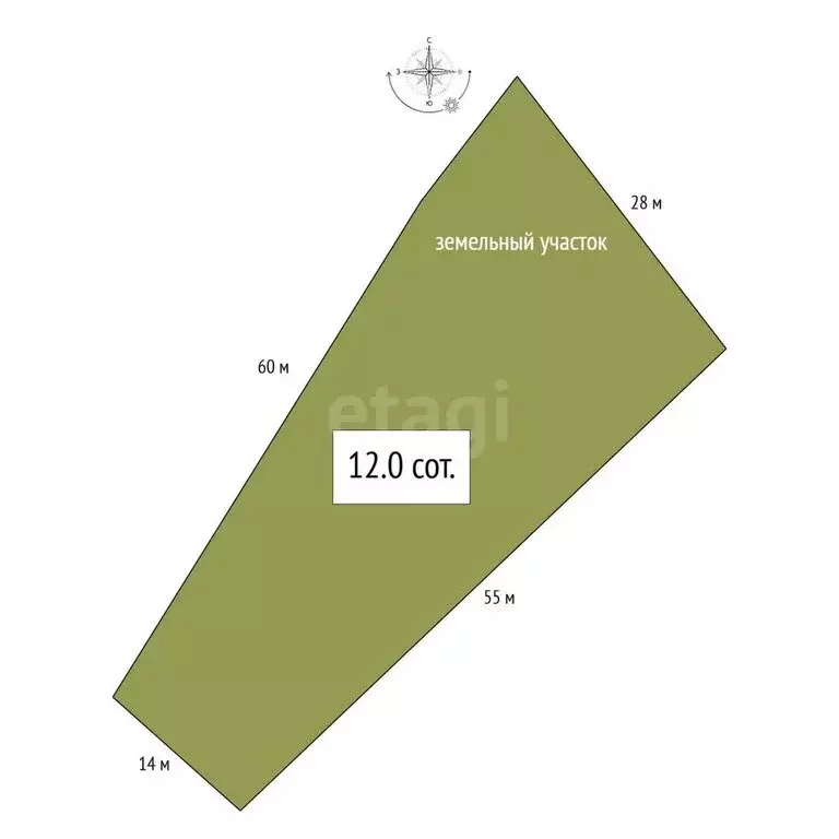Участок в село Кызыл-Озек, улица Дорожников (12 м) - Фото 0