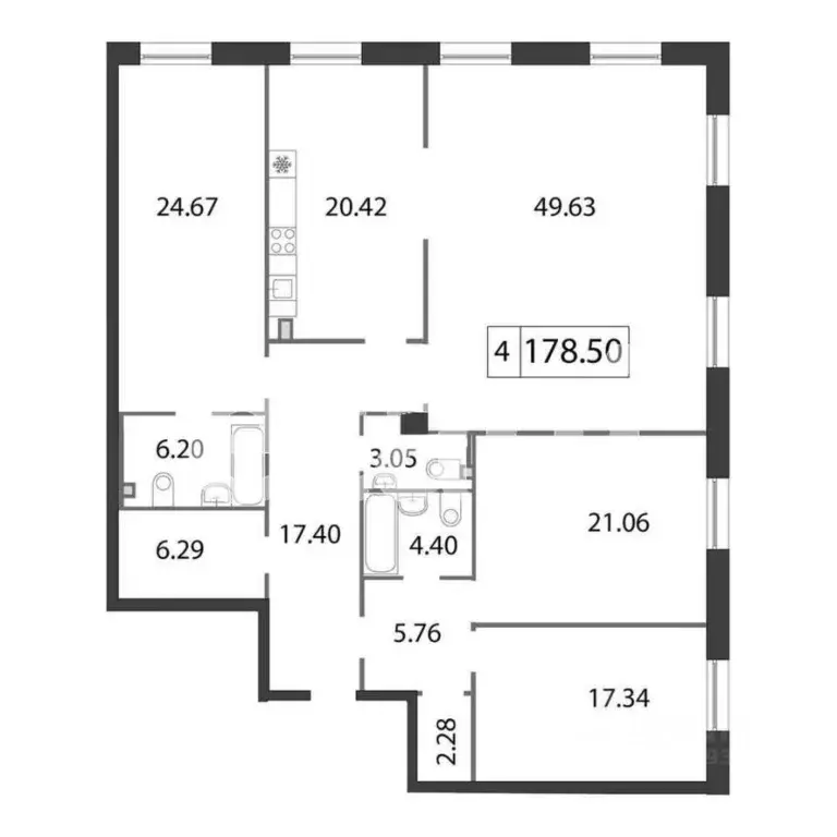 4-к кв. Саратовская область, пос. Расково ул. Полевая, 4 (97.0 м) - Фото 1