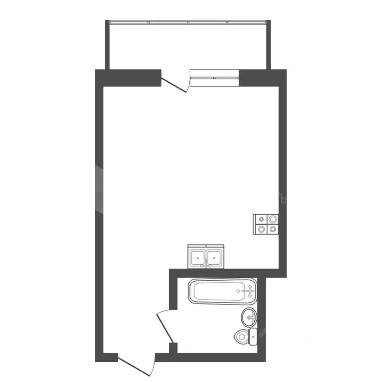 Студия Тюменская область, Тюмень ул. Червишевский Тракт, 84 (16.0 м) - Фото 2