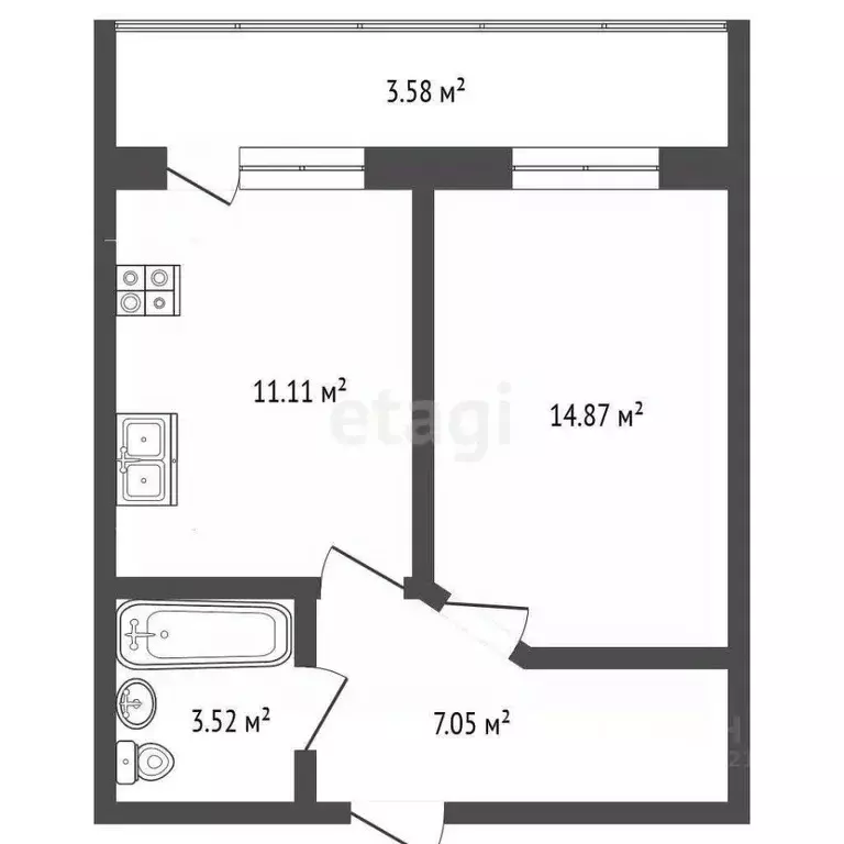 1-к кв. Марий Эл, Йошкар-Ола бул. Данилова, 8 (43.71 м) - Фото 2