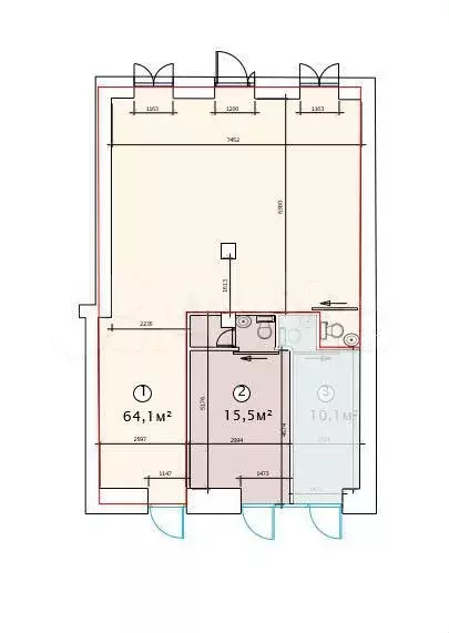 Продам помещение свободного назначения, 64.1 м - Фото 1