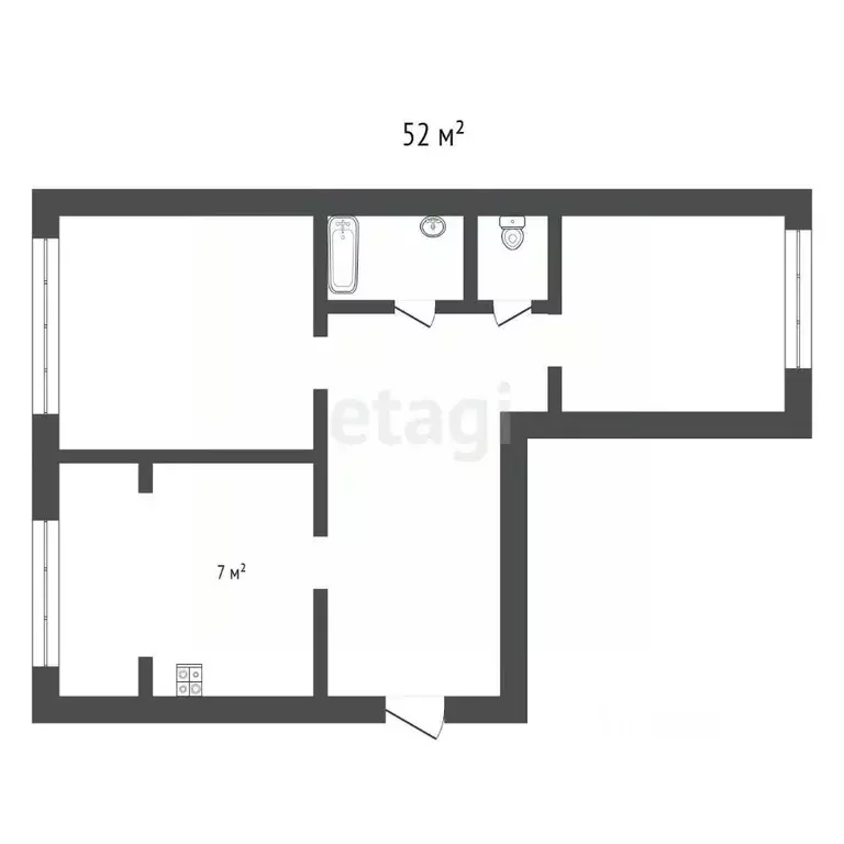 2-к кв. Ставропольский край, Пятигорск ул. Адмиральского (52.0 м) - Фото 2