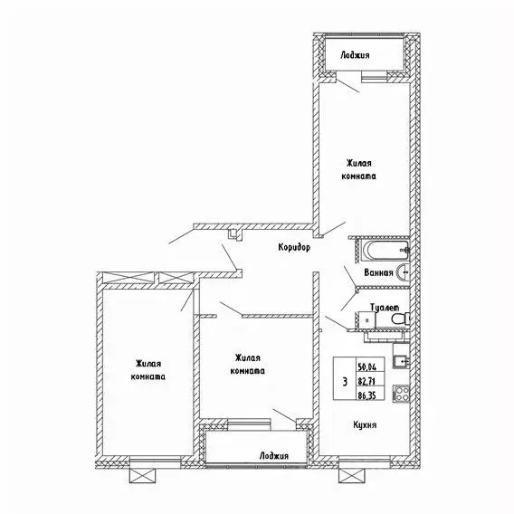 3-к кв. Сахалинская область, Южно-Сахалинск Горизонт жилой комплекс ... - Фото 1