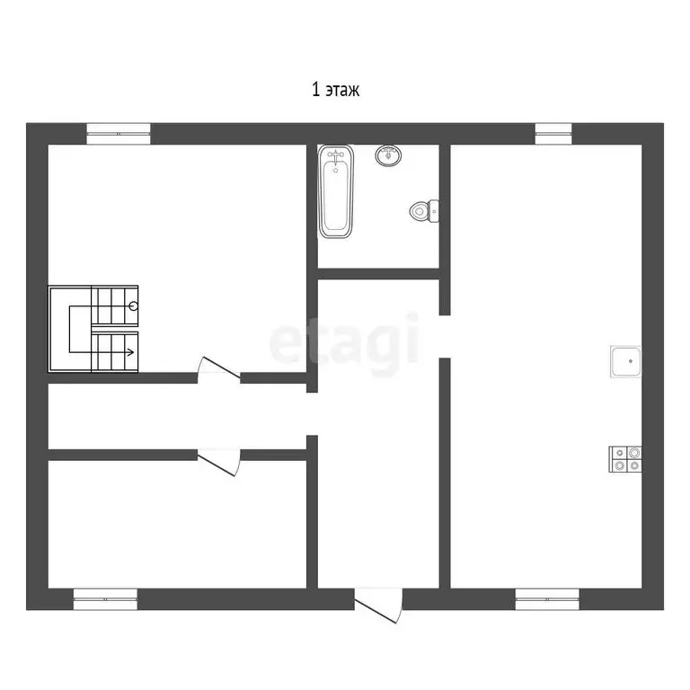 Дом в Чикча, Береговая улица (109 м) - Фото 1