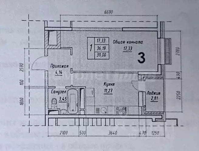 1-к кв. Московская область, Наро-Фоминск пл. Свободы, 4 (36.2 м) - Фото 2
