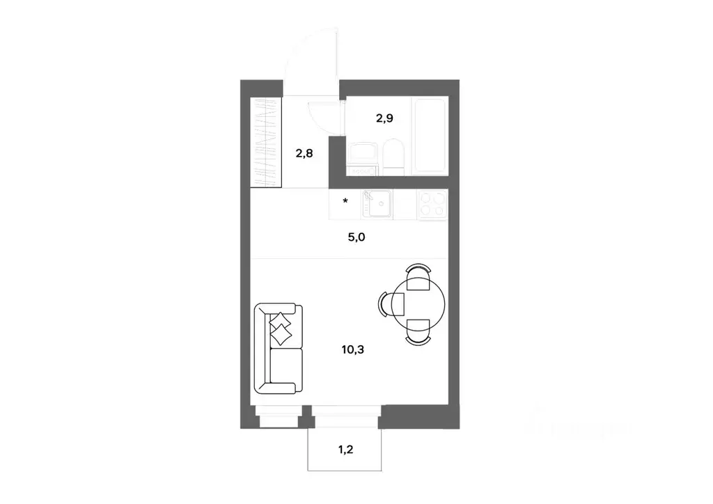 Студия Ленинградская область, Всеволожский район, д. Новое Девяткино ... - Фото 1