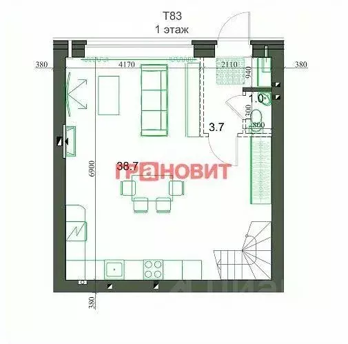 Таунхаус, 83 м - Фото 0