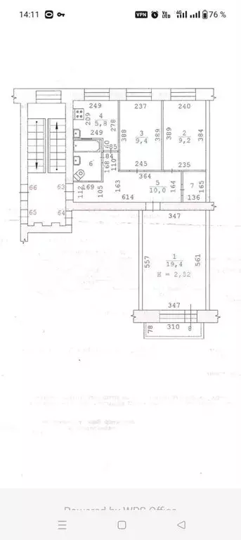 3-к. квартира, 59,6 м, 4/5 эт. - Фото 0