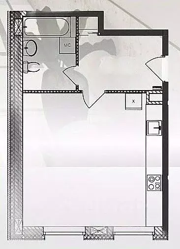 Студия Нижегородская область, Нижний Новгород ул. Гоголя, 14А (36.9 м) - Фото 2