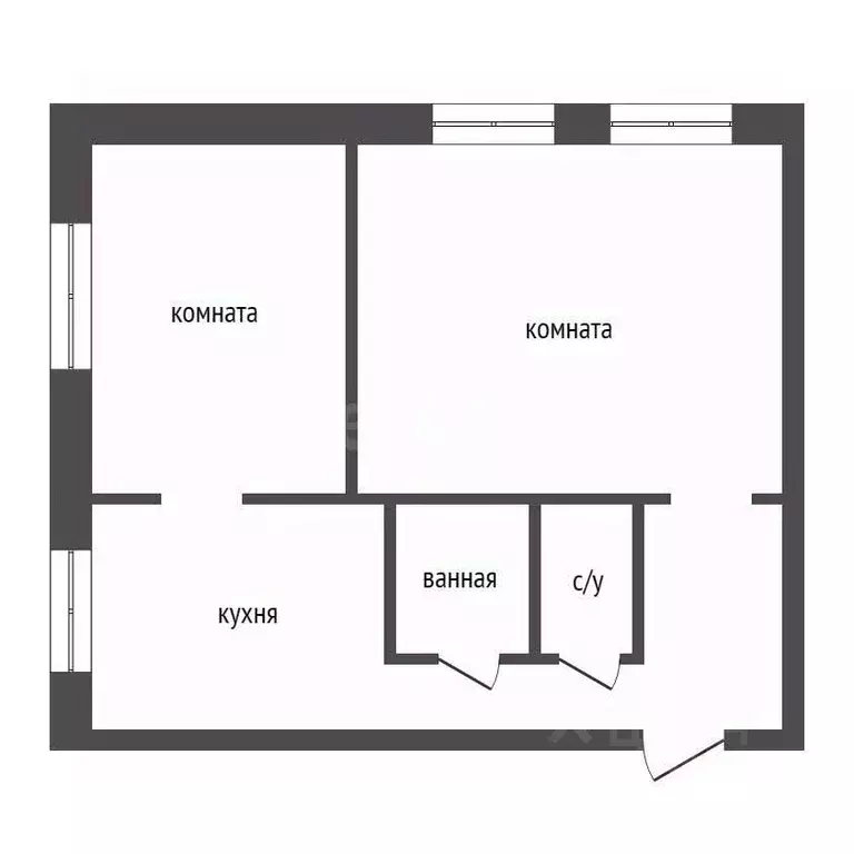 2-к кв. Красноярский край, Красноярск ул. Калинина, 2Б (46.4 м) - Фото 2