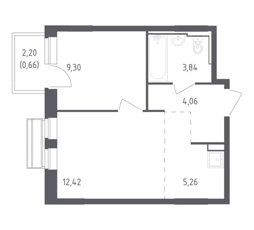 1-комнатная квартира: село Лайково, микрорайон Город-Событие, ЖК ... - Фото 1
