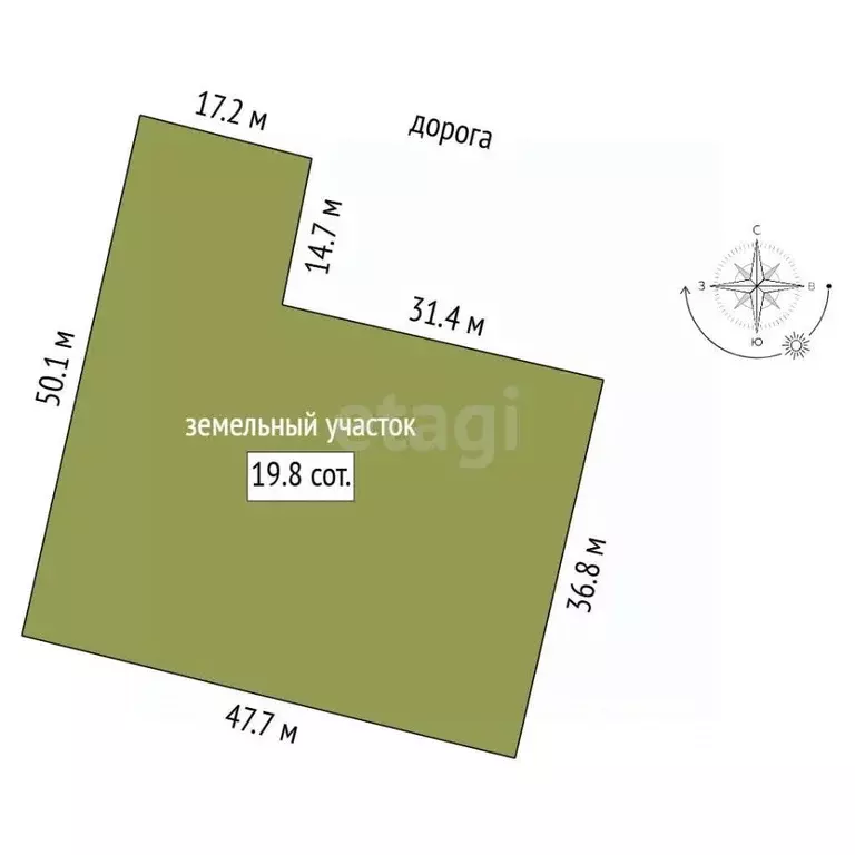 Участок в Крым, Красногвардейский район, с. Петровка  (19.82 сот.) - Фото 2