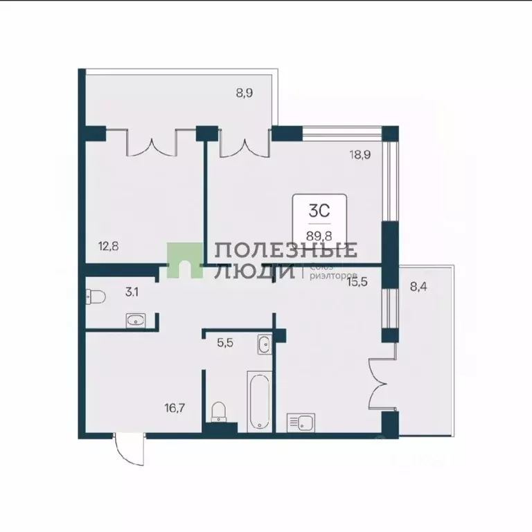 3-к кв. Крым, Алупка ул. Кузериных (89.0 м) - Фото 2