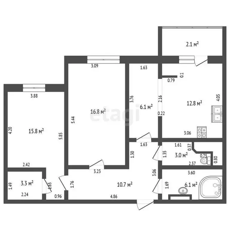 2-комнатная квартира: Саранск, Московская улица, 44 (78.7 м) - Фото 1