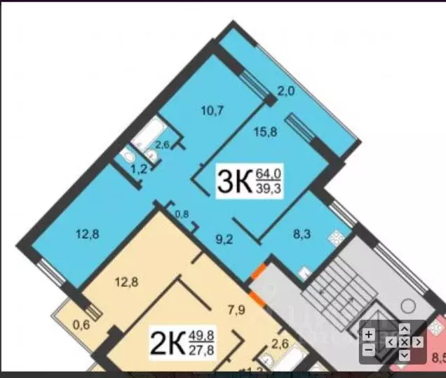 3-к кв. Нижегородская область, Дзержинск Октябрьская ул., 5 (61.3 м) - Фото 2